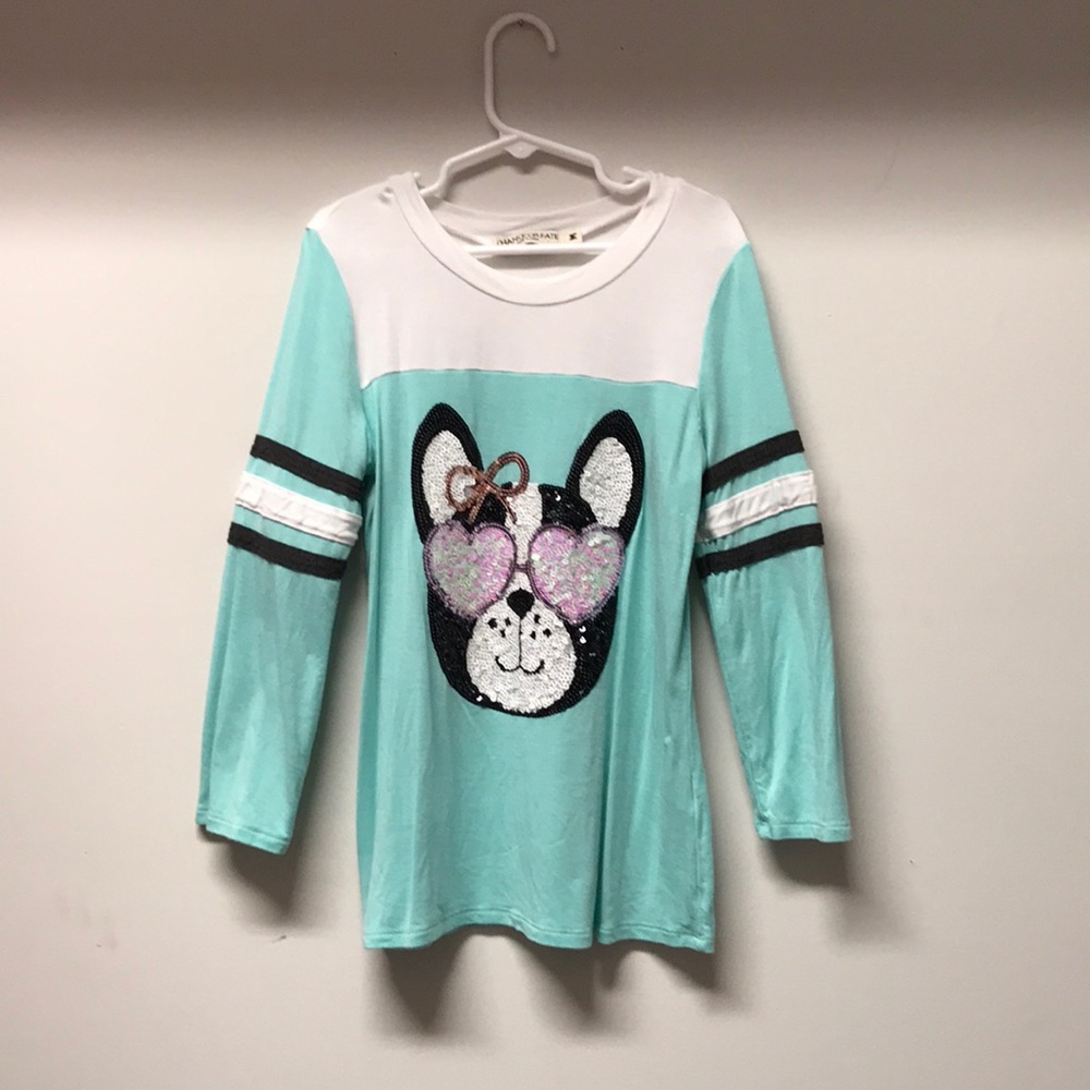 🐶GIRLS BOSTON TERRIER JERSEY TOP🐶